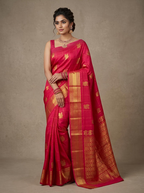 Heera-Thirubuvanam Pure Handloom Silk Saree[Silk Mark Certified]