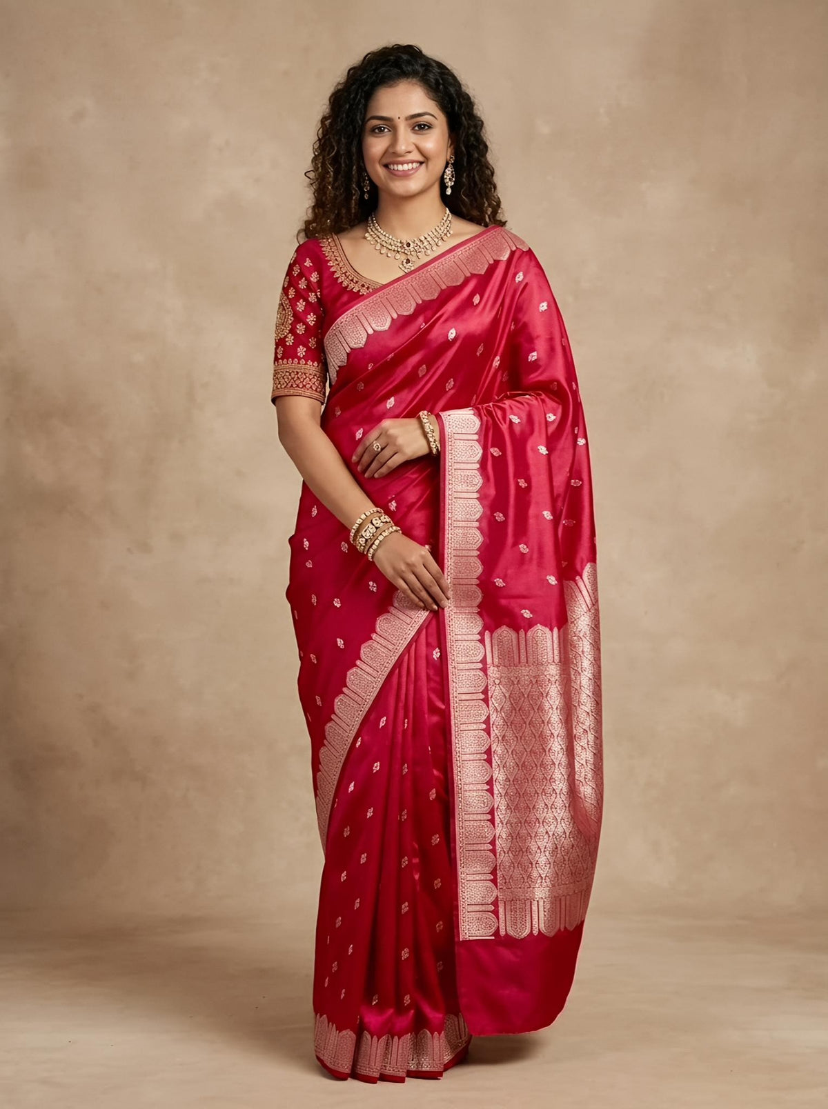 Nayara-Banarasi Handloom Mashru Katan Silk Saree