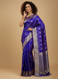 Heena- Semi Kathan Royal Blue - Thugil