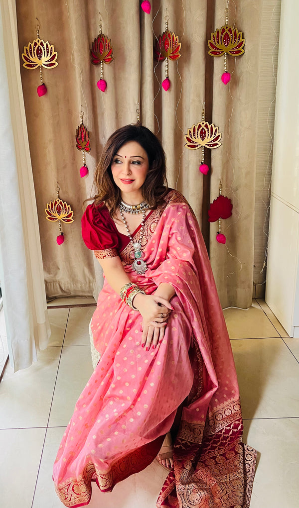 Nilani – Semi Georgette Butta Design Saree with Blouse Piece - Thugil