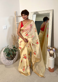 Silk Linen with Embroidery - Thugil