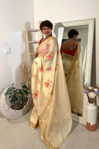 Silk Linen with Embroidery - Thugil