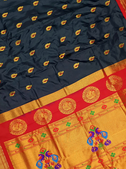 Vaishali– Kadiyal Paithani Pure Silk Saree