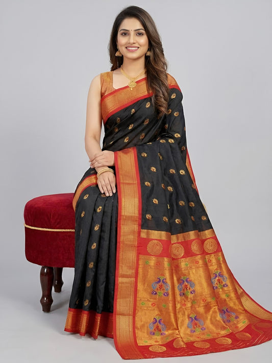 Vaishali– Kadiyal Paithani Pure Silk Saree