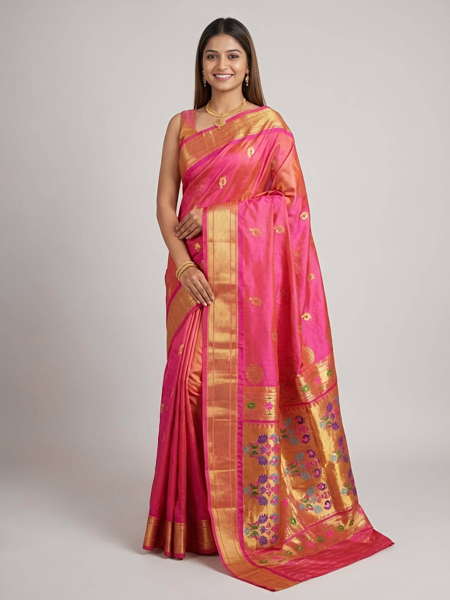 Rameela– Kadiyal Paithani Pure Silk Saree