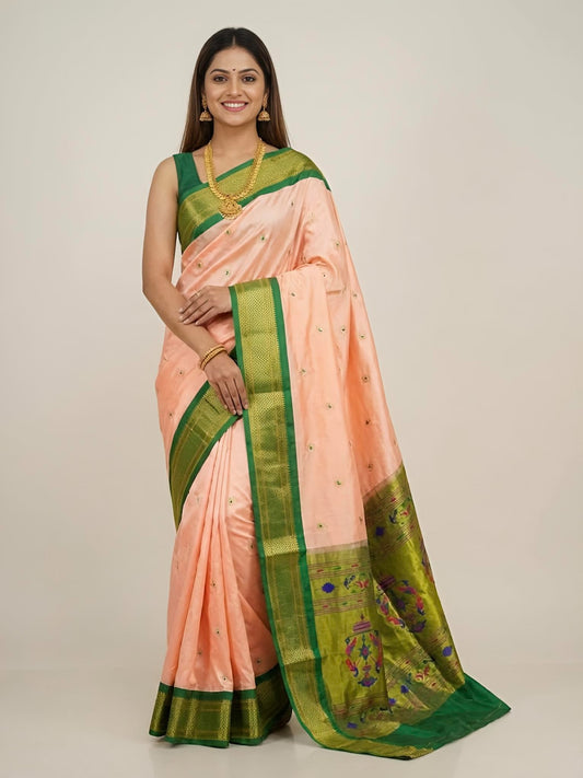 Kamini- Kadiyal Paithani Pure Silk Saree