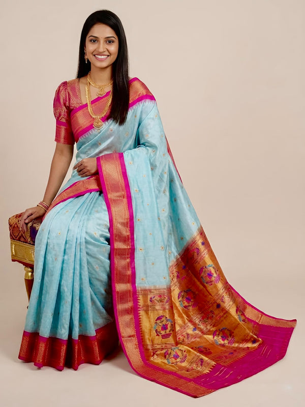 Sahara- Kadiyal Paithani Pure Silk Saree