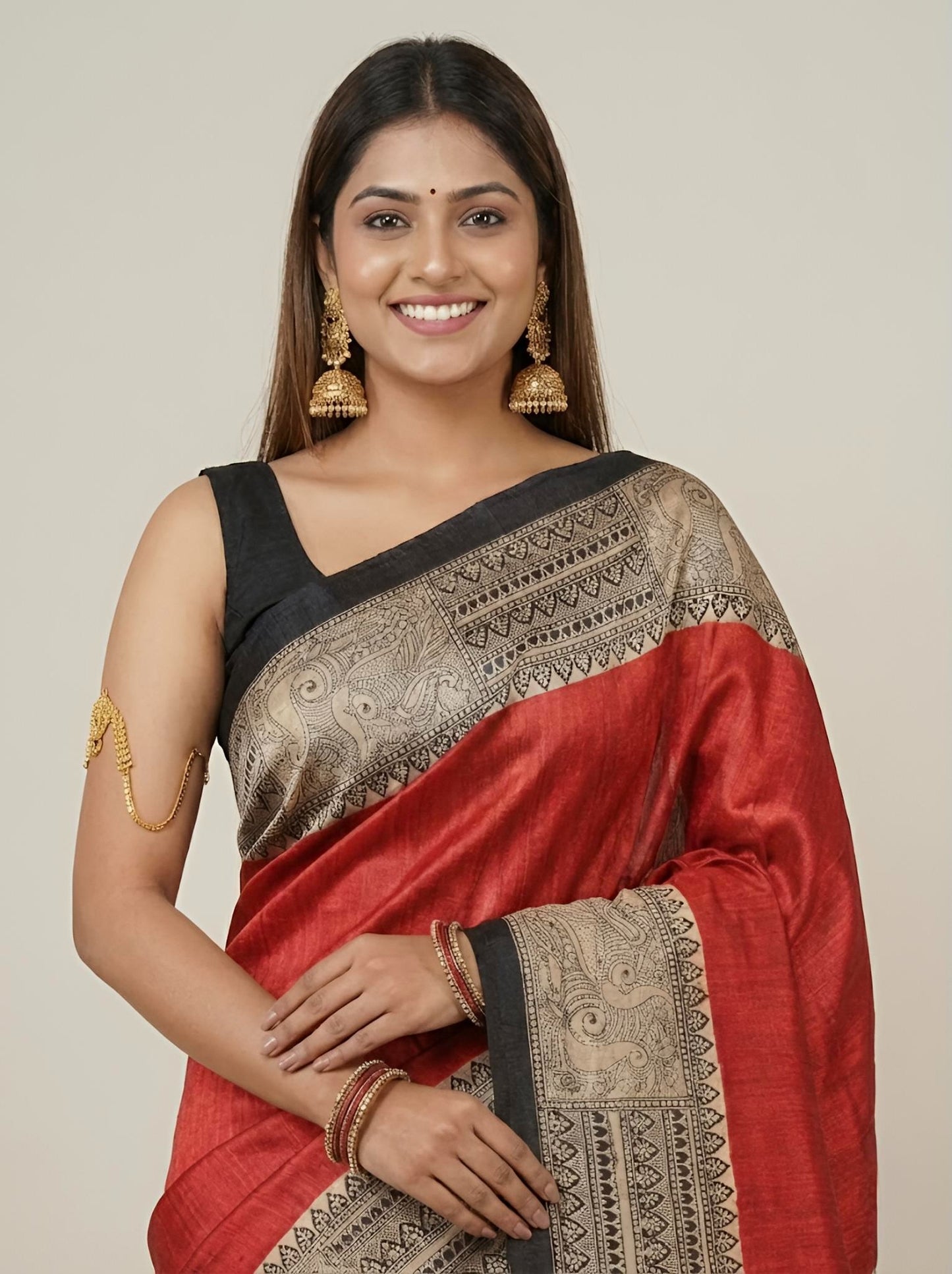 Aleena– Pure Tussar Ghicha Silk Saree (Silk Mark Certified)