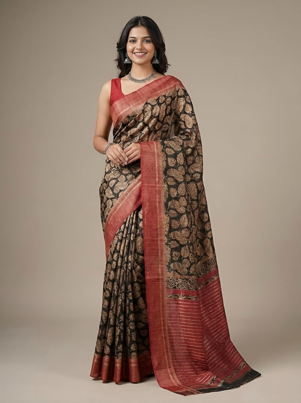 Anaya– Pure Tussar Ghicha Silk Saree (Silk Mark Certified)