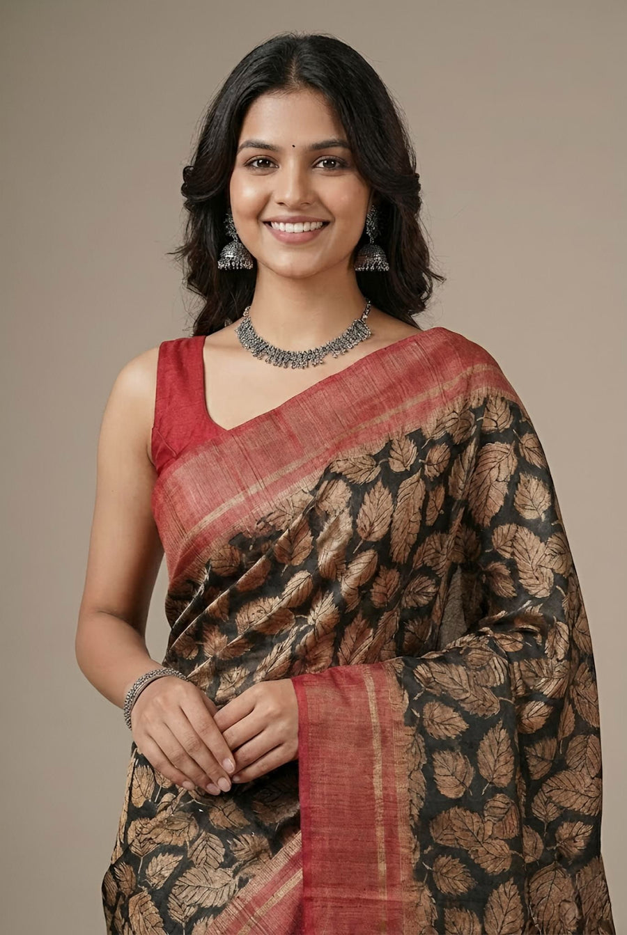 Anaya– Pure Tussar Ghicha Silk Saree (Silk Mark Certified)