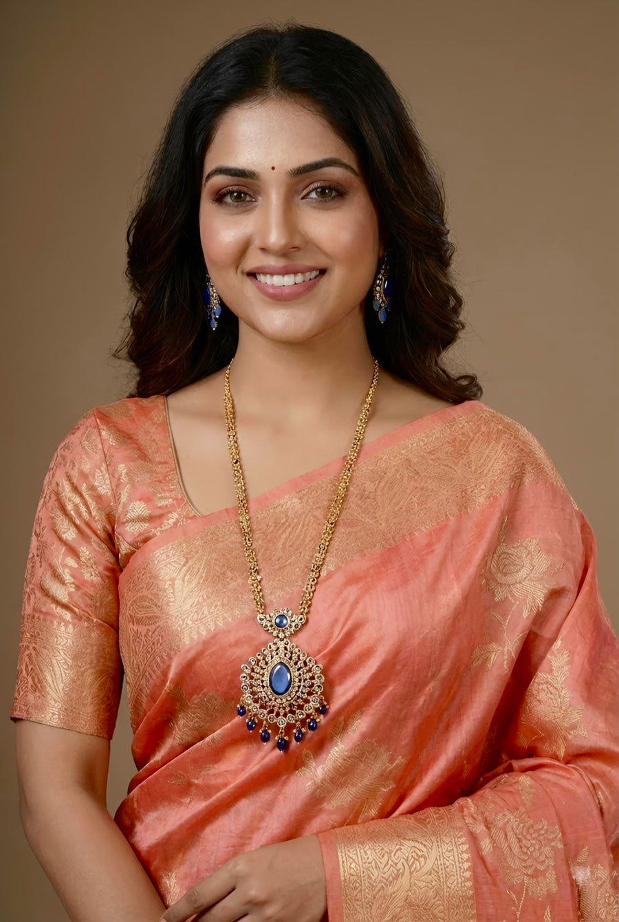 Saptha- Pure Tussar Silk Jamdani Jari Buta Saree(Silkmark certified)
