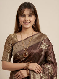 Pahima-Pure Tussar Silk Jamdani Jari Buta Saree(Silkmark certified)