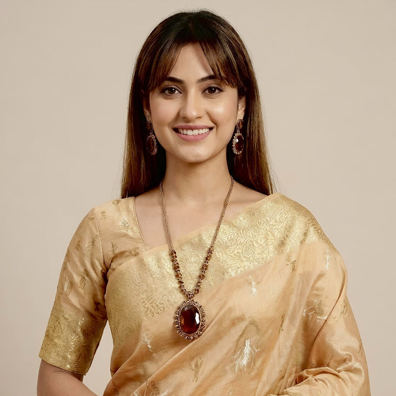 Parimala – Pure Tussar Silk Jamdani Jari Buta Saree(Silkmark certified)