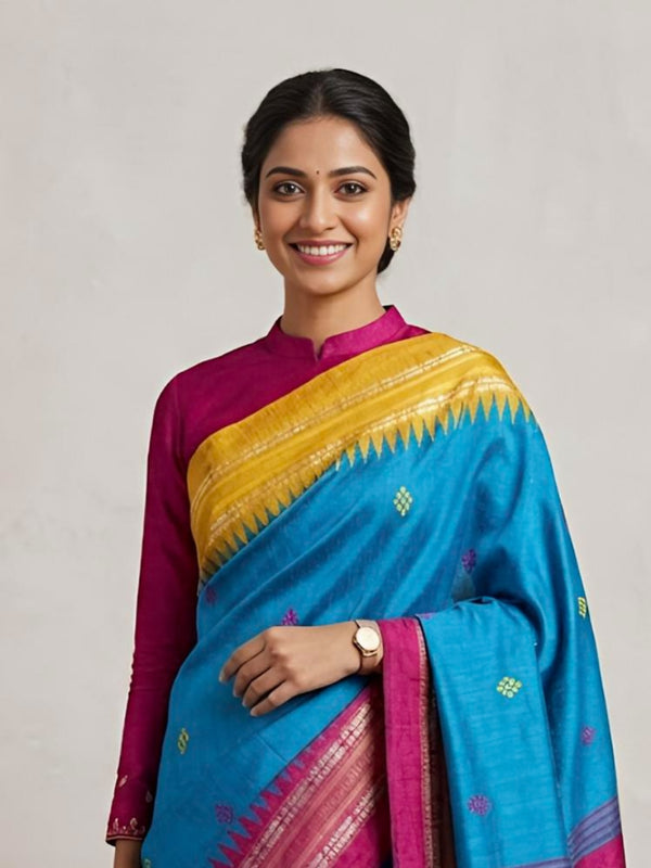 Kurinji-Pure Raw Silk (Silkmark Certified)