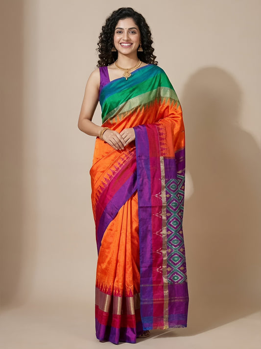 Nimmi – Pochampally Double Ikkat Pure Silk Saree (Silk Mark Certified)
