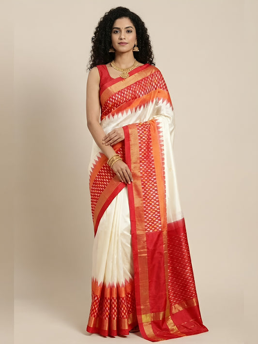 NIRUPAMA – Pure Pochampally Double Ikkat Silk Saree (Silk Mark Certified)