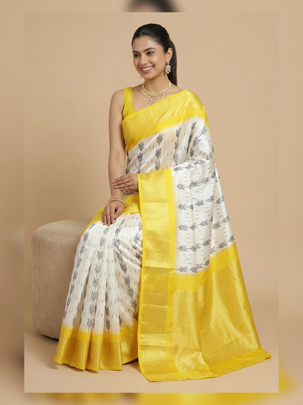 Ninanya – Pochampally Double Ikkat Pure Silk Saree (Silk Mark Certified)