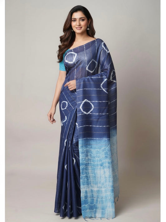 Savita Semi Linen Shibori Saree