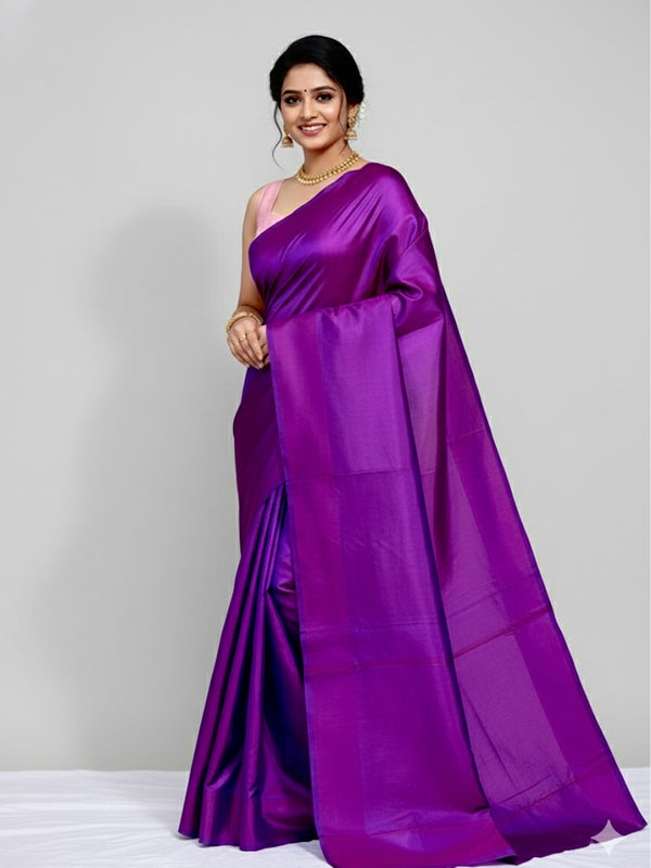 Kaarunya – Royal Orchid Katan Silk Saree - Thugil