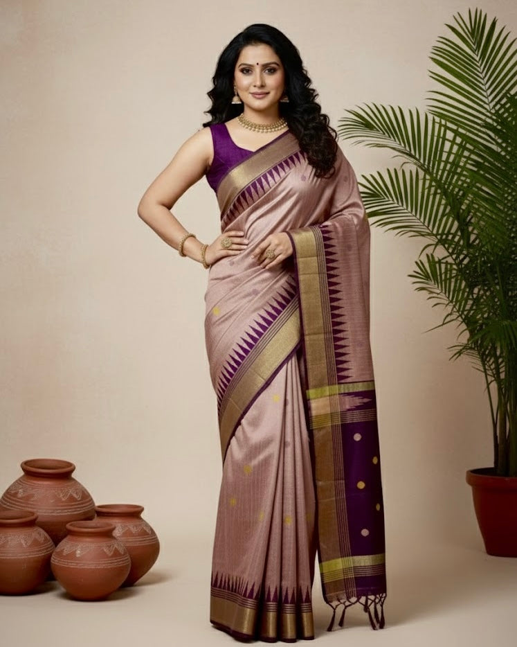 Radhika – Elegant Raw Silk Saree - Thugil