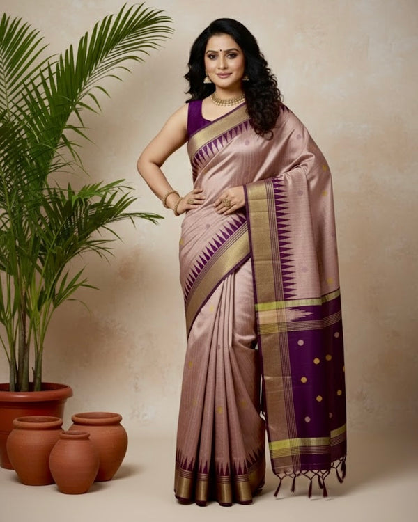 Radhika – Elegant Raw Silk Saree - Thugil