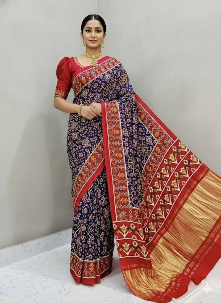 Deepika-Pure Modal Silk Saree with Tissue Pallu - Thugil
