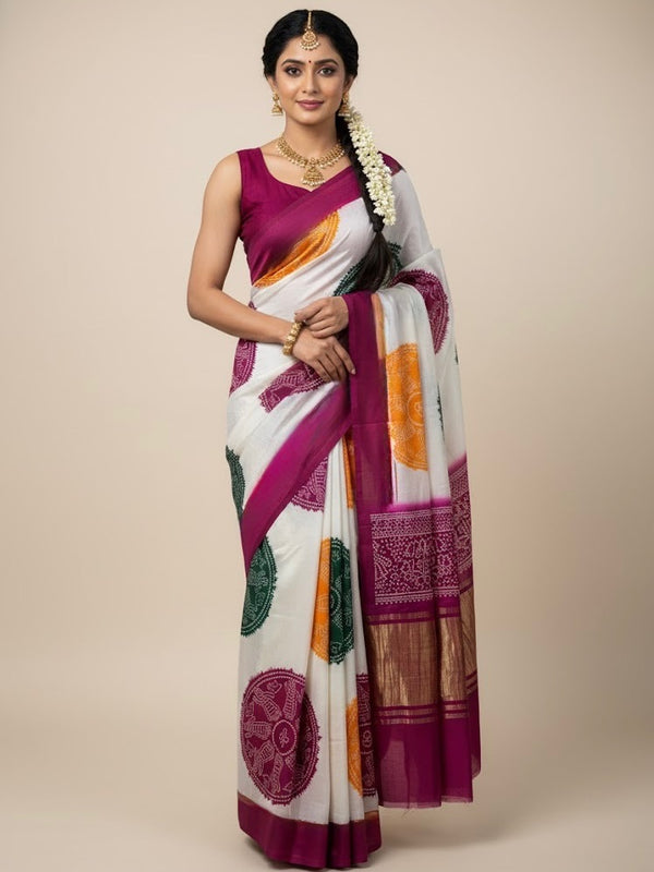 Monica – Pure Modal Silk Saree with Tissue Pallu - Thugil