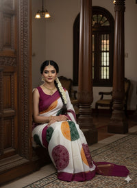 Monica – Pure Modal Silk Saree with Tissue Pallu - Thugil