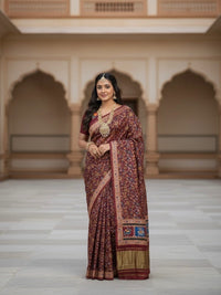 Manohari – Pure Modal Silk Digital Print Saree with Tissue Pallu - Thugil