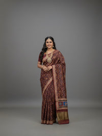 Manohari – Pure Modal Silk Digital Print Saree with Tissue Pallu - Thugil