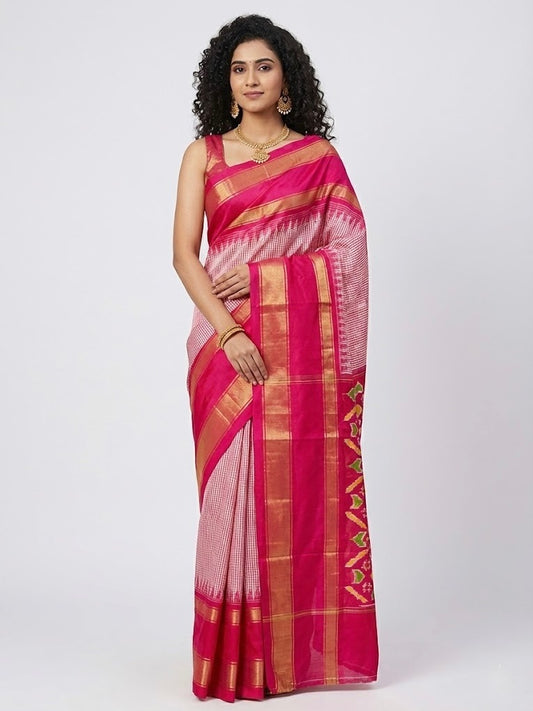Nasira – Pochampally Double Ikkat Pure Silk Saree (Silk Mark Certified)