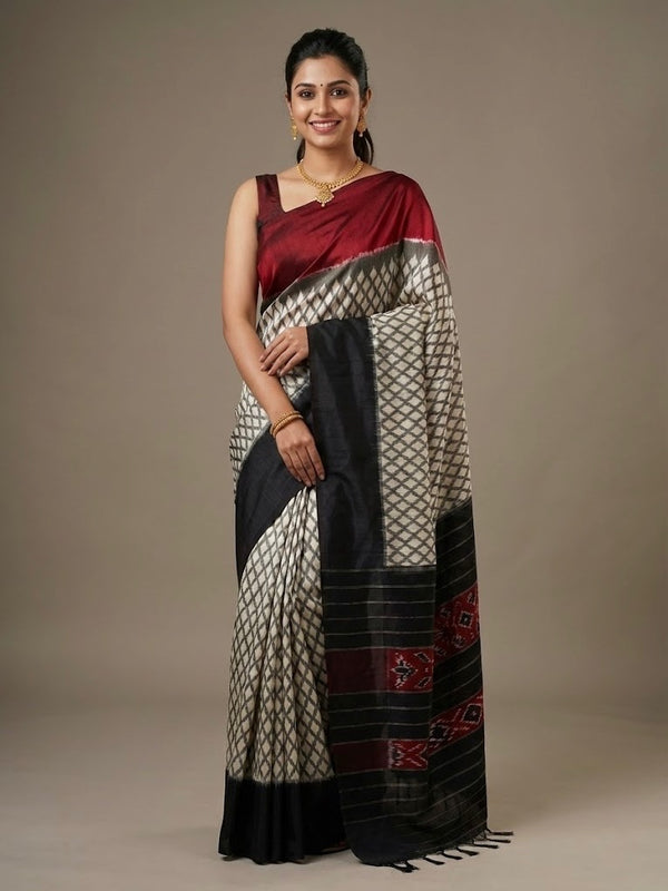 Natchithira – Pochampally Double Ikkat Pure Silk Saree (Silk Mark Certified)