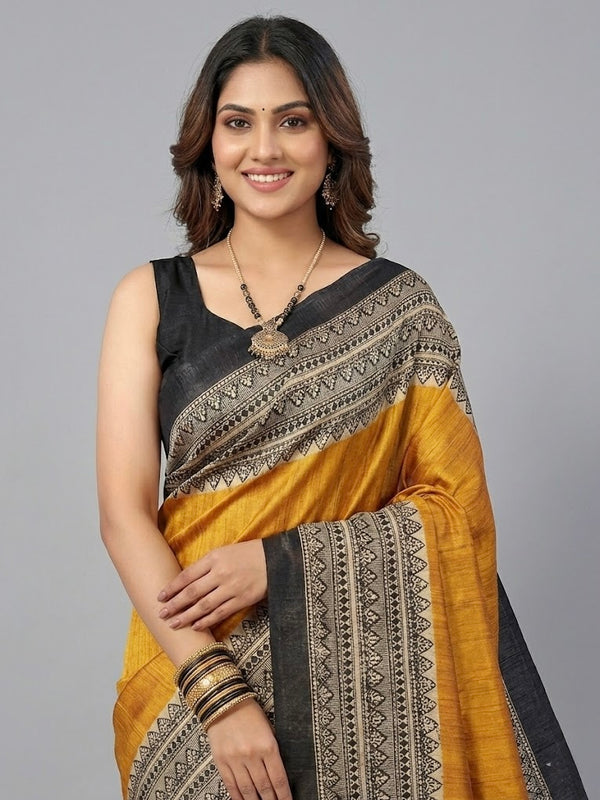 Eliza– Pure Tussar Ghicha Silk Saree (Silk Mark Certified)