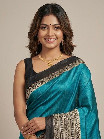 Fatima– Pure Tussar Ghicha Silk Saree (Silk Mark Certified)