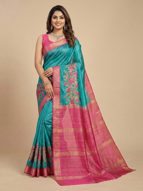 Itchaini-Pure Tussar Ghicha Silk Saree(Silkmark certified)