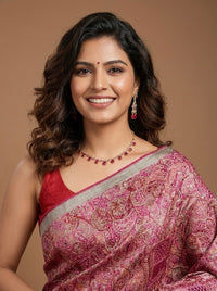 Vidatri-Semi Tussar Chikankari Cutwork Saree