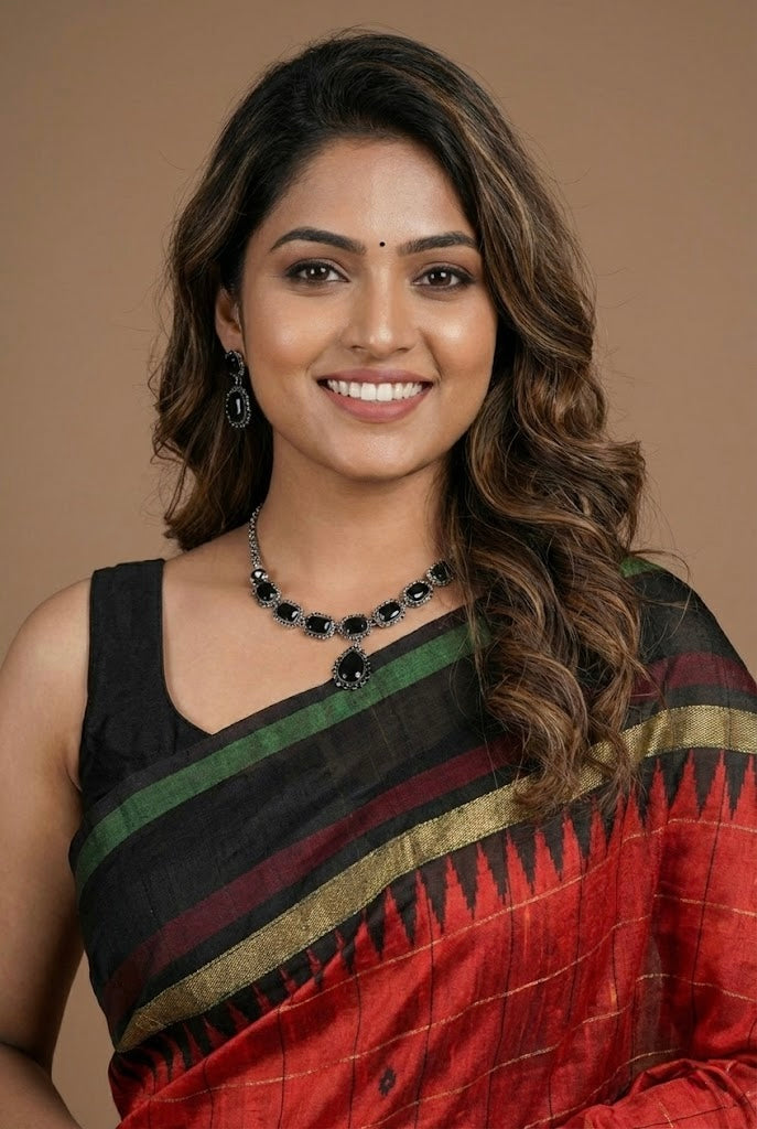 Isara-Pure Raw silk Saree(silkmark certified)