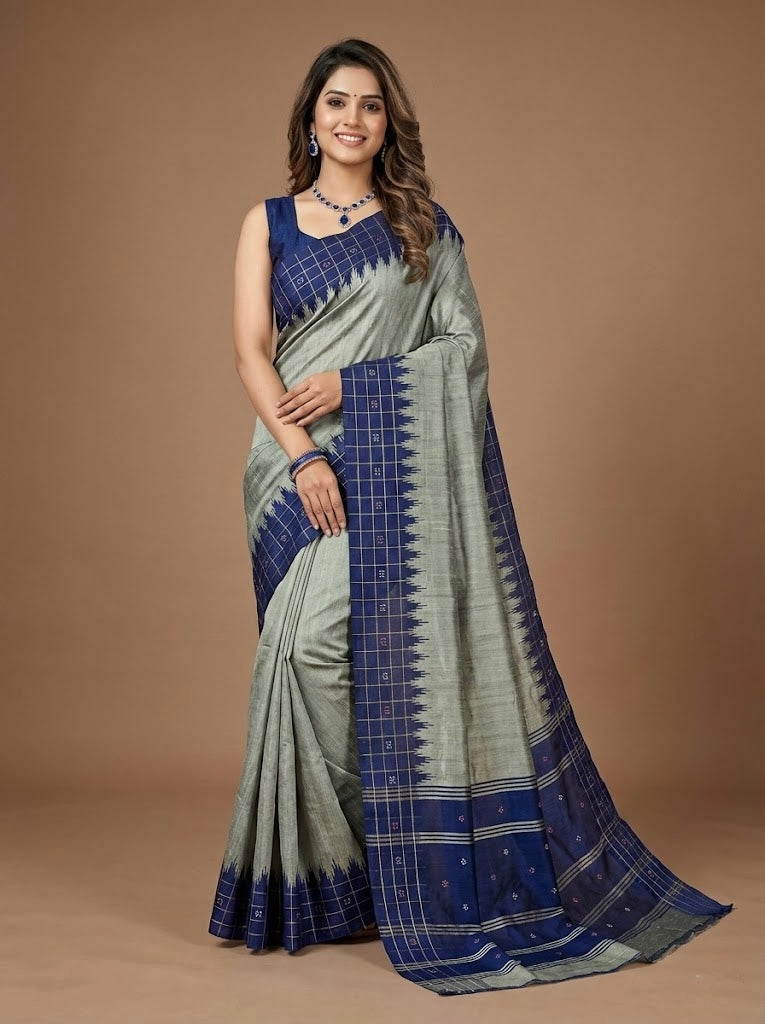 Elina-Pure Raw silk Saree(silkmark certified)