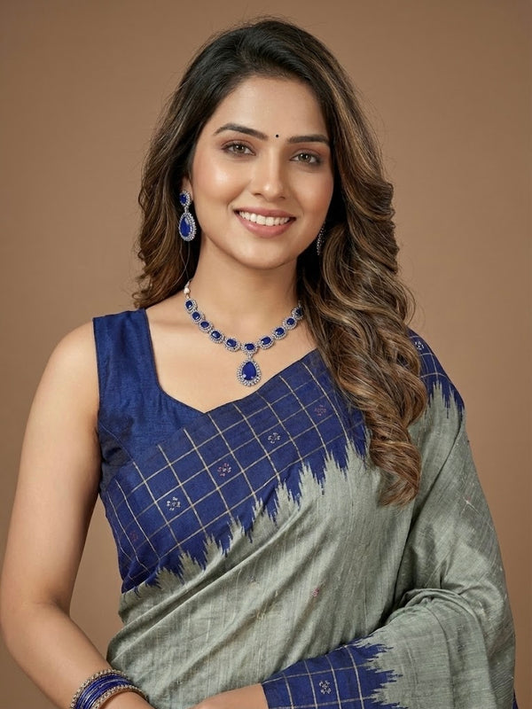 Elina-Pure Raw silk Saree(silkmark certified)