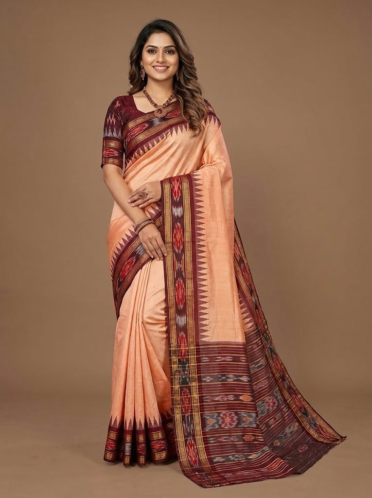 Thamizh-Pure Raw Silk Saree(Silk mark certified)