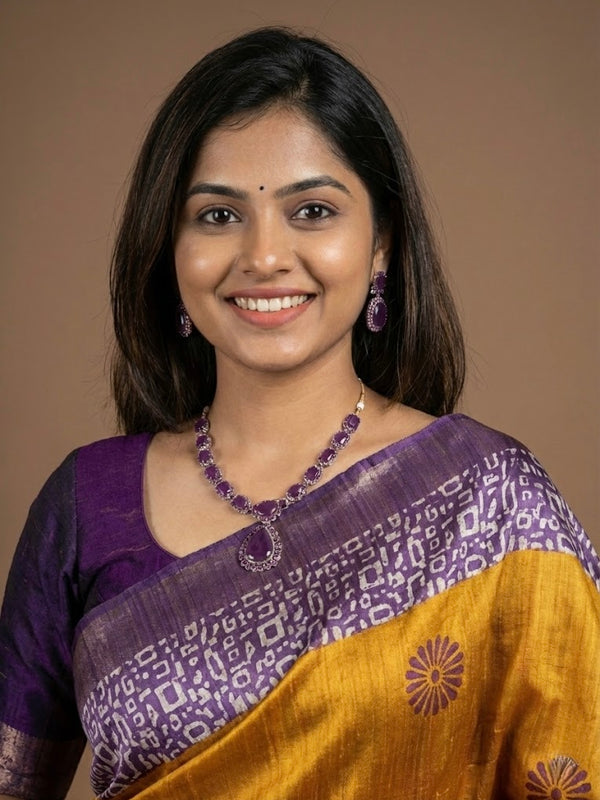 Melba_Pure Tussar Ghicha Silk Saree(Silkmark certified)