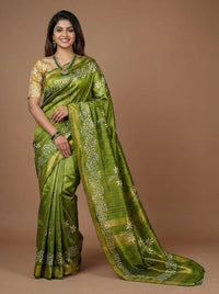 Hamsika – Pure Tussar Ghicha Silk Saree(Silkmark certified)