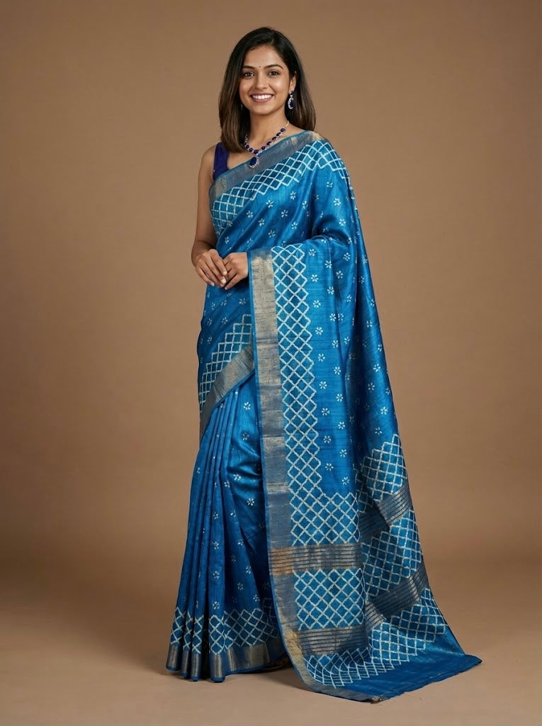 Thangam-Pure Tussar Ghicha Silk Saree(Silkmark certified)