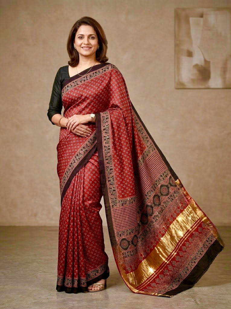 Kaarunya - Pure Modal Ajrakh Print