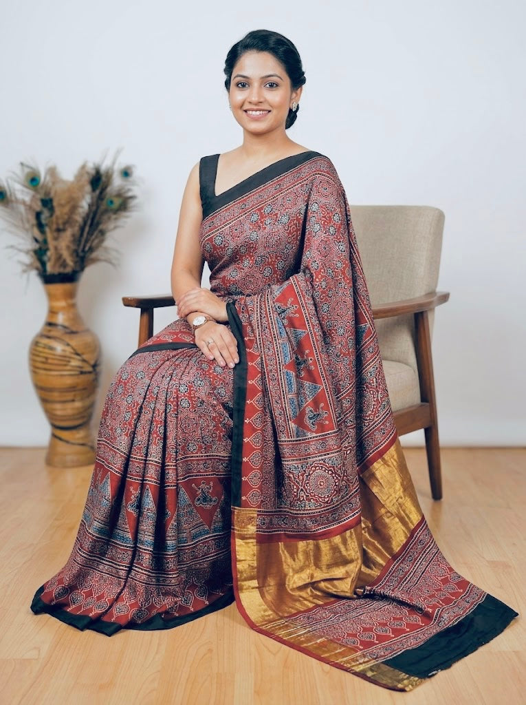 Monika - Pure Modal Ajrakh Print