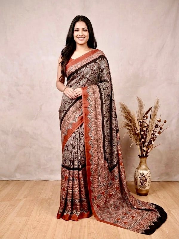 Umang-  Pure Modal Ajrakh Print
