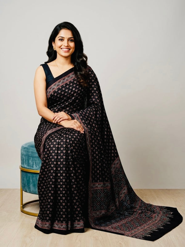 Batul -  Pure Modal Ajrakh Print
