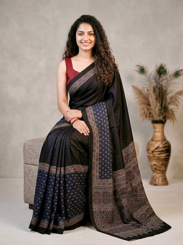 Akshita -  Pure Modal Ajrakh Print