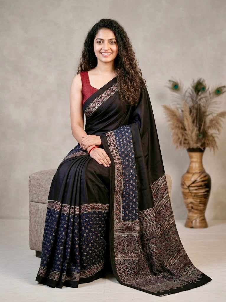 Akshita -  Pure Modal Ajrakh Print
