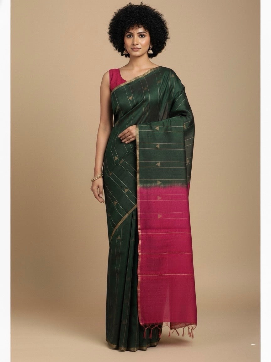 Kalyani - Premium Semi Tussar Silk Saree
